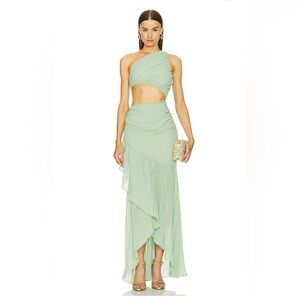 x REVOLVE Britney Gown in Pistachio Green
Michael Costello